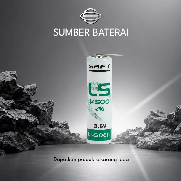 Baterai Saft 14500 AA + Plat 3.6Volt Original