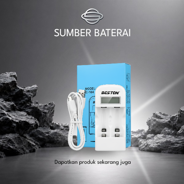 Charger Beston Untuk Baterai CR123/CR2 Kabel USB
