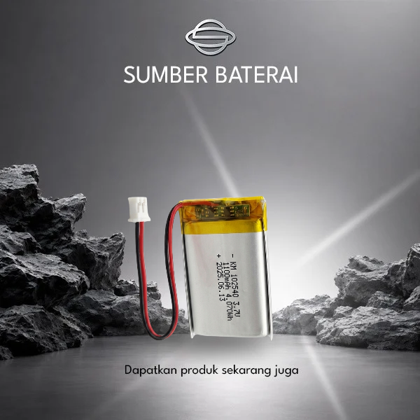 Baterai Lithium Polymer KM102540 3.7V 1100mAh