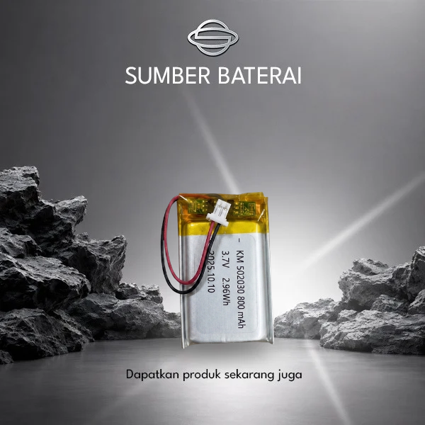 Baterai Lithium Polymer KM602030 3.7V 800mAh