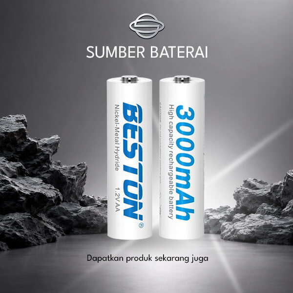Baterai Beston Ni-MH AA 3000mAh Rechargeable 1 pcs