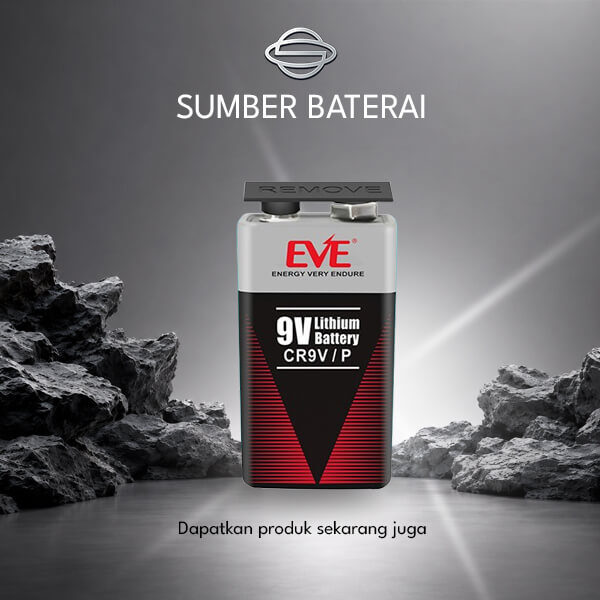 Baterai Eve 9Volt Lithium CR9V/P