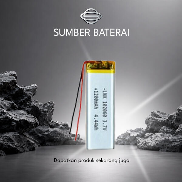 Baterai Lithium Polymer KM102060/1200mAh 3.7Volt 4.44wh
