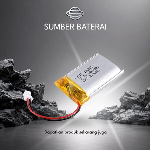 Baterai Lithium Polymer KM102535 3.7V 900mAh