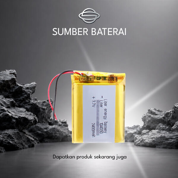 Baterai Lithium Polymer KM104050 2500mAh 3.7Volt 9.25wh