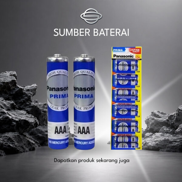 Baterai Panasonic AAA Prima <br> 12 pcs