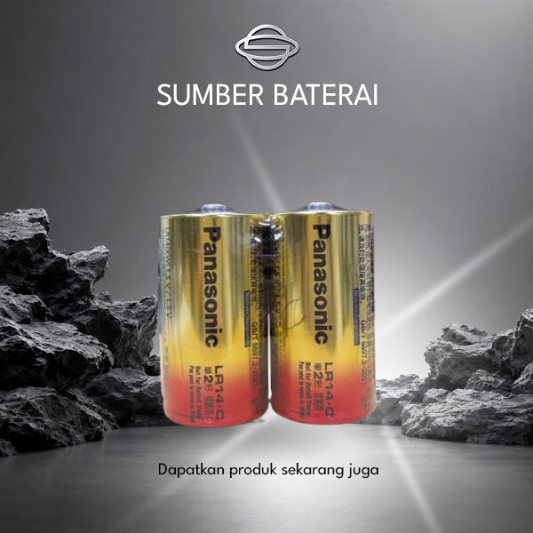Baterai Panasonic Alkaline size C LR14 Bp2