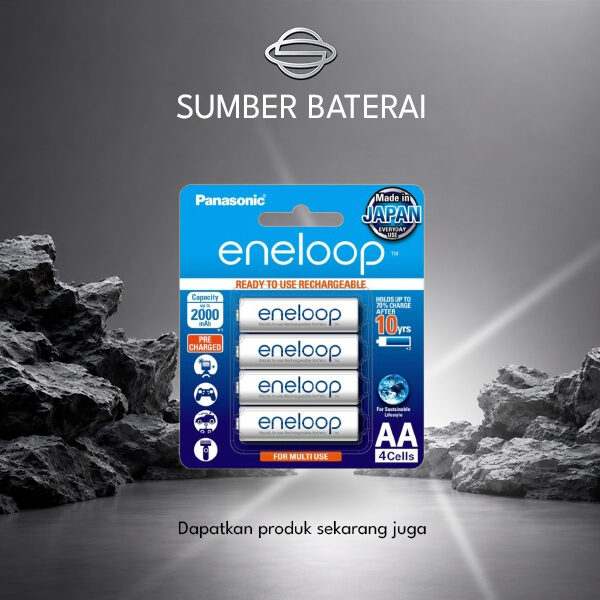 Baterai Panasonic Eneloop AA 2000mAh isi 2 Original