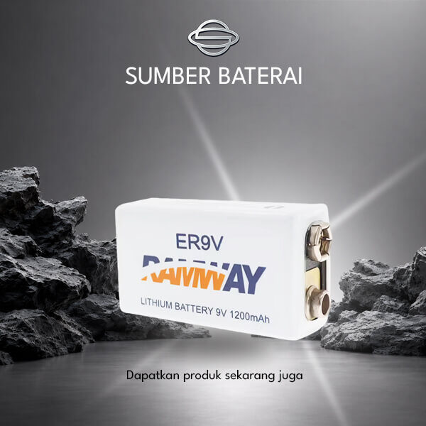 Baterai Ramway ER9 Volt 1200mAh Lithium Original