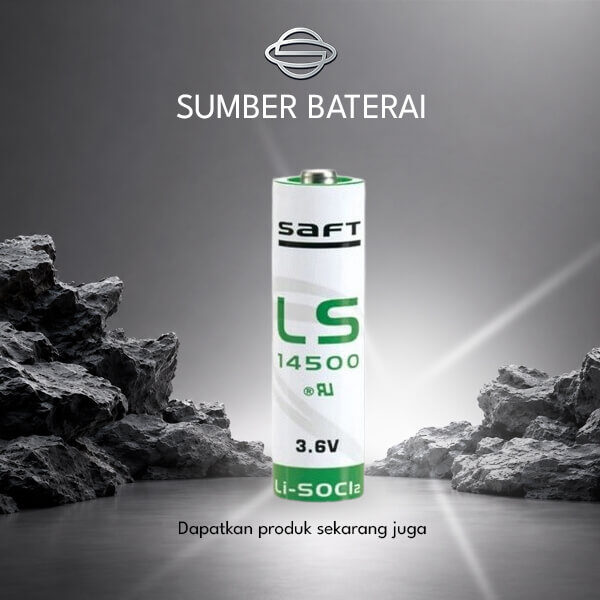 Baterai Saft 14500 AA + Plat 3.6Volt Original