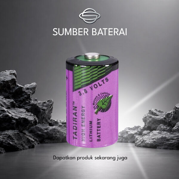 Baterai Tadiran 1/2AA dengan Pin 3.6 Volt