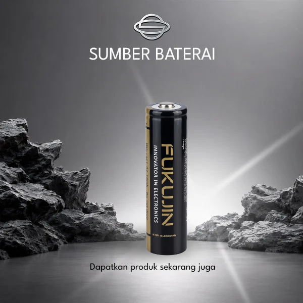 Baterai FUKUJIN 18650 Li-on 3,7volt 3500mAh Hitam Rechargeable