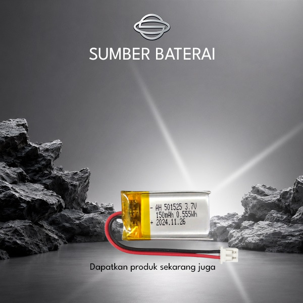 Baterai Lithium Polymer KM501525 3.7V 150mAh