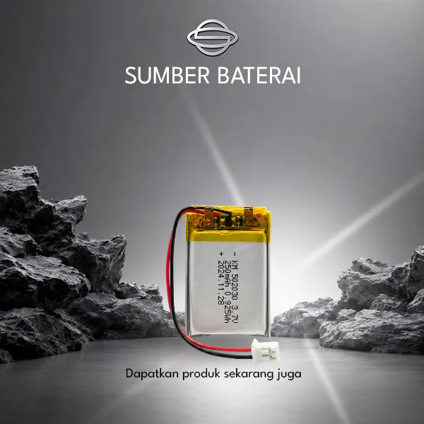 Baterai Lithium Polymer KM502030 3.7V 200mAh