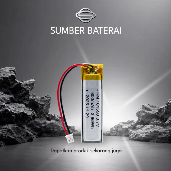 Baterai Lithium Polymer KM101550 3.7V 800mAh
