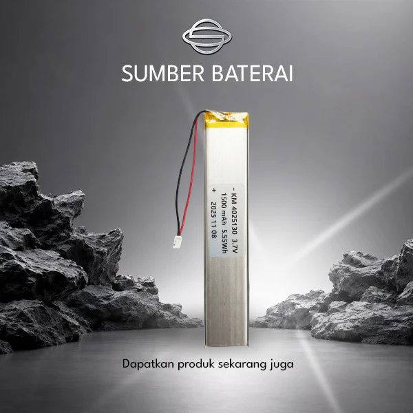 Baterai Lithium Polymer KM4025130 3.7V 1500mAh