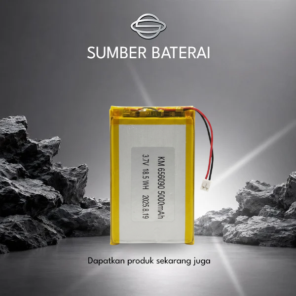 Baterai Lithium Polymer KM656090 3.7V 5000mAh