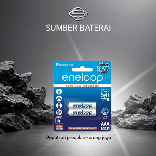 Baterai Panasonic Eneloop AAA 800mAh Bp2 Recharge