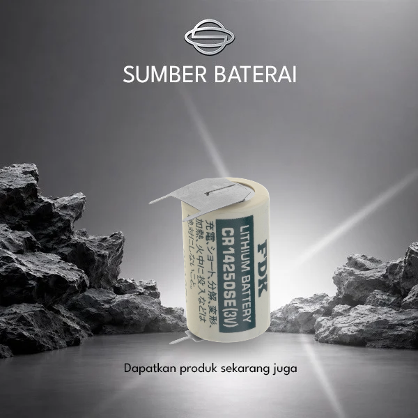 Baterai FDK CR14250se 3Volt dengan pin