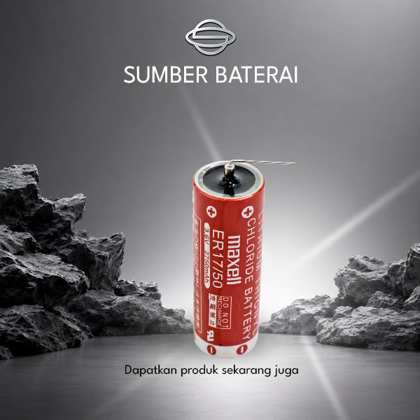 Baterai Maxell 17/50 2750mAh 3,6V dengan pin