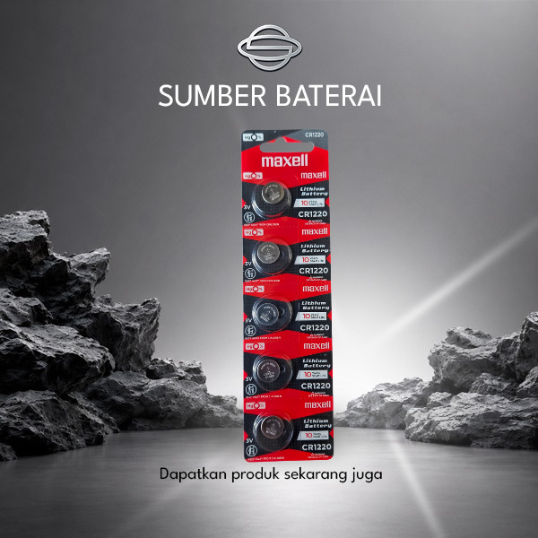 Baterai Maxell CR 1220 3Volt 5pcs