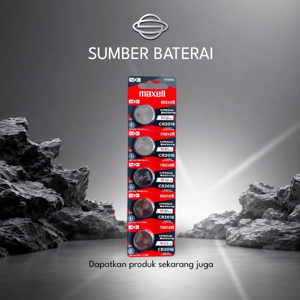 Baterai Maxell CR 2016 Lithium 3Volt 5pcs