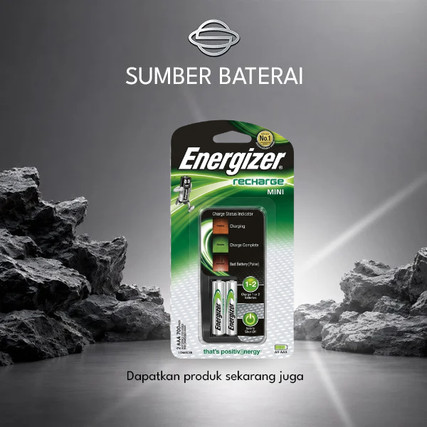 Charger Energizer Mini + 2 AAA Battery 700mAh