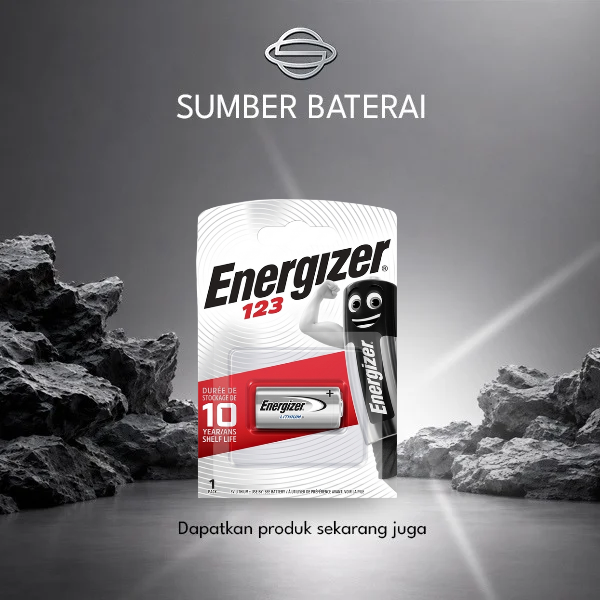 Baterai Energizer CR 123 Lithium 3Volt