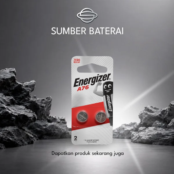 Baterai Energizer LR44 A76 Bp2 1,5Volt