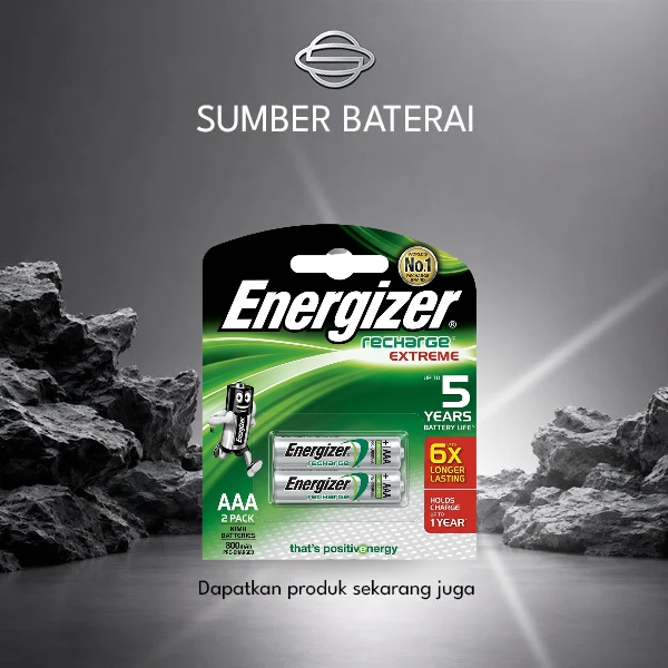 Baterai Energizer AAA 800mAh Bp2 Rechargeable