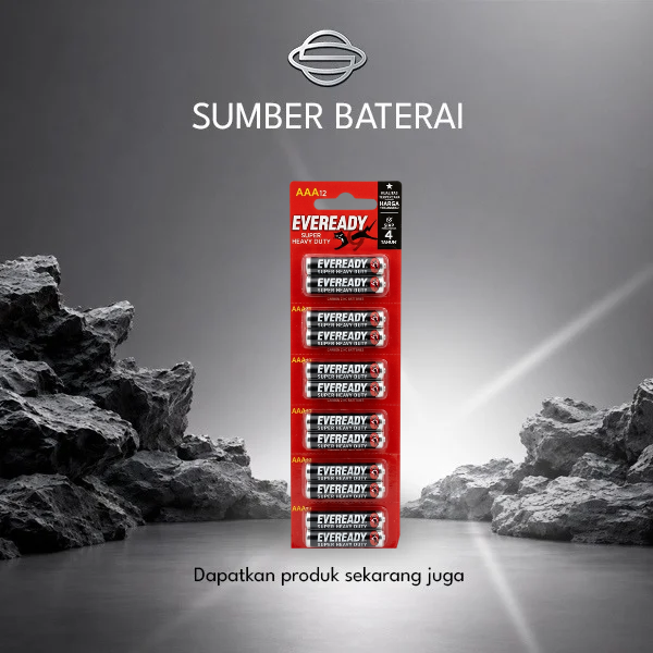 Baterai Eveready AAA Super Heavy Duty Bp12 Hitam