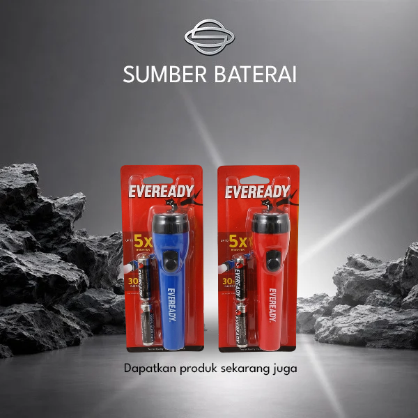 Senter Eveready 2XAA + 2 Baterai AA