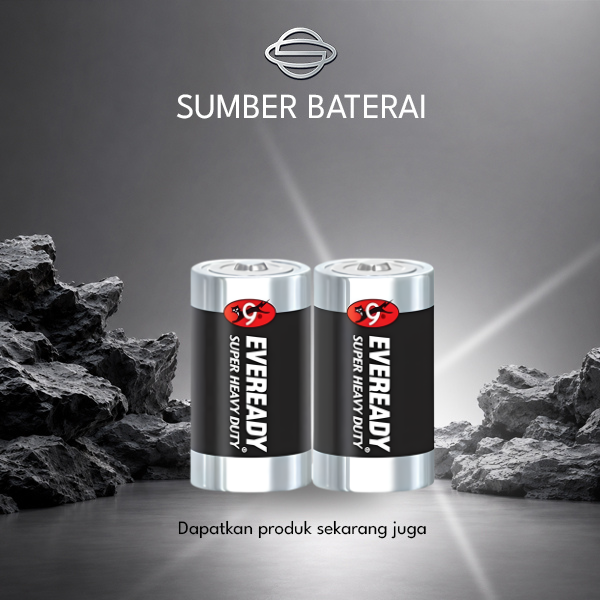 Baterai Eveready Heavy Duty Size D Bp2 Hitam