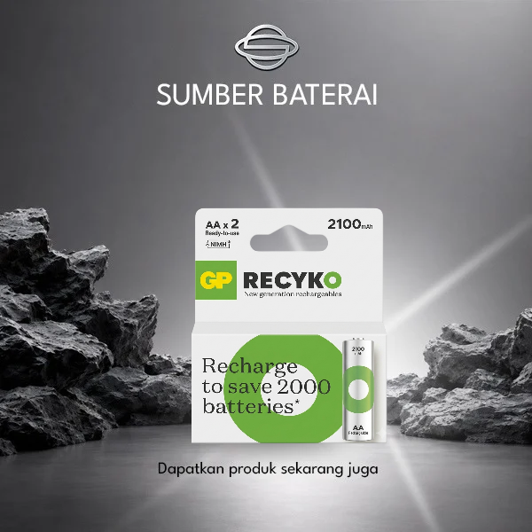 Baterai GP AA 2100mAh Bp2 Rechargeable