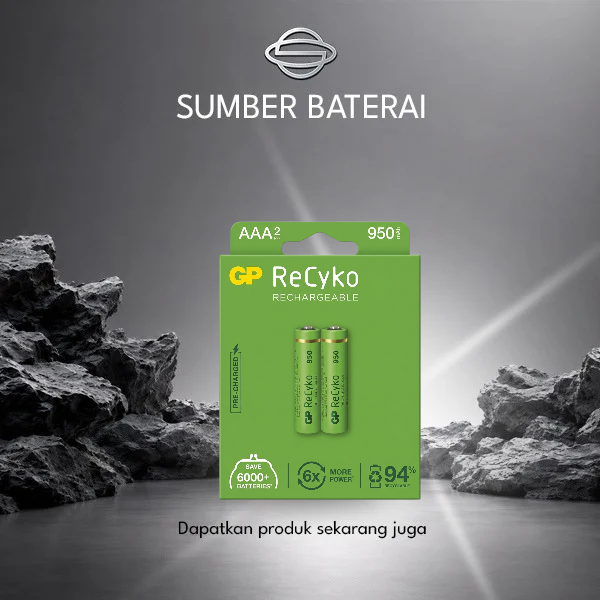 Baterai GP AAA 950mAh Rechargeable Bp2