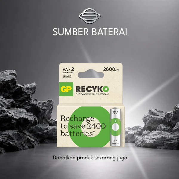 Baterai GP AA 2600mAh Bp2 Rechargeable