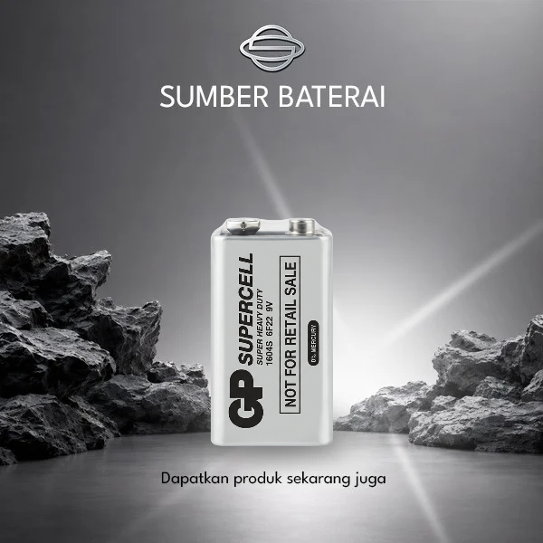 Baterai GP Supercell 9Volt Super Heavy Duty