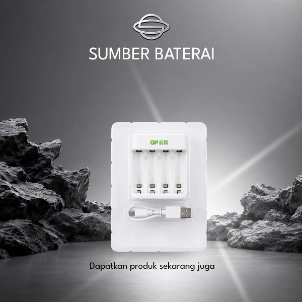 Charger GP 4Slot Untuk Baterai AA/AAA