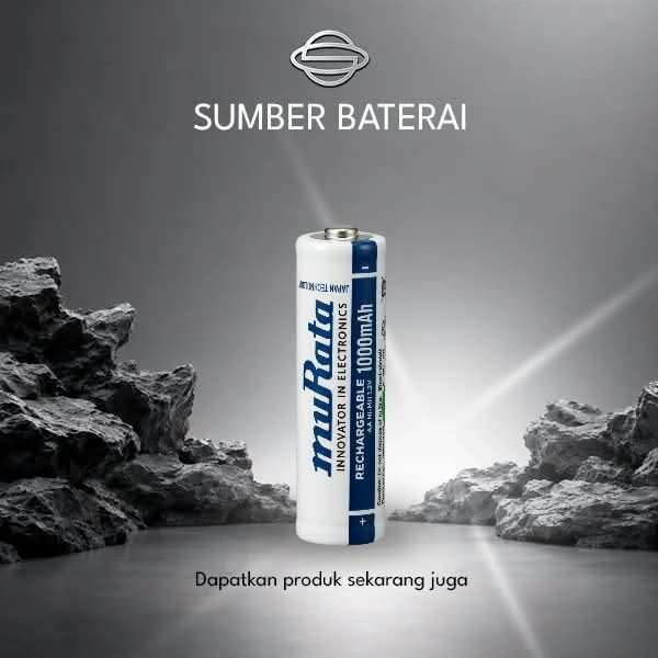 Baterai Murata AA 1000mAh Rechargeable