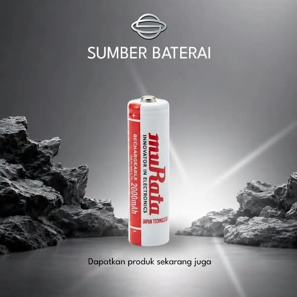Baterai Murata AA 2000mAh Rechargeable 1,2Volt